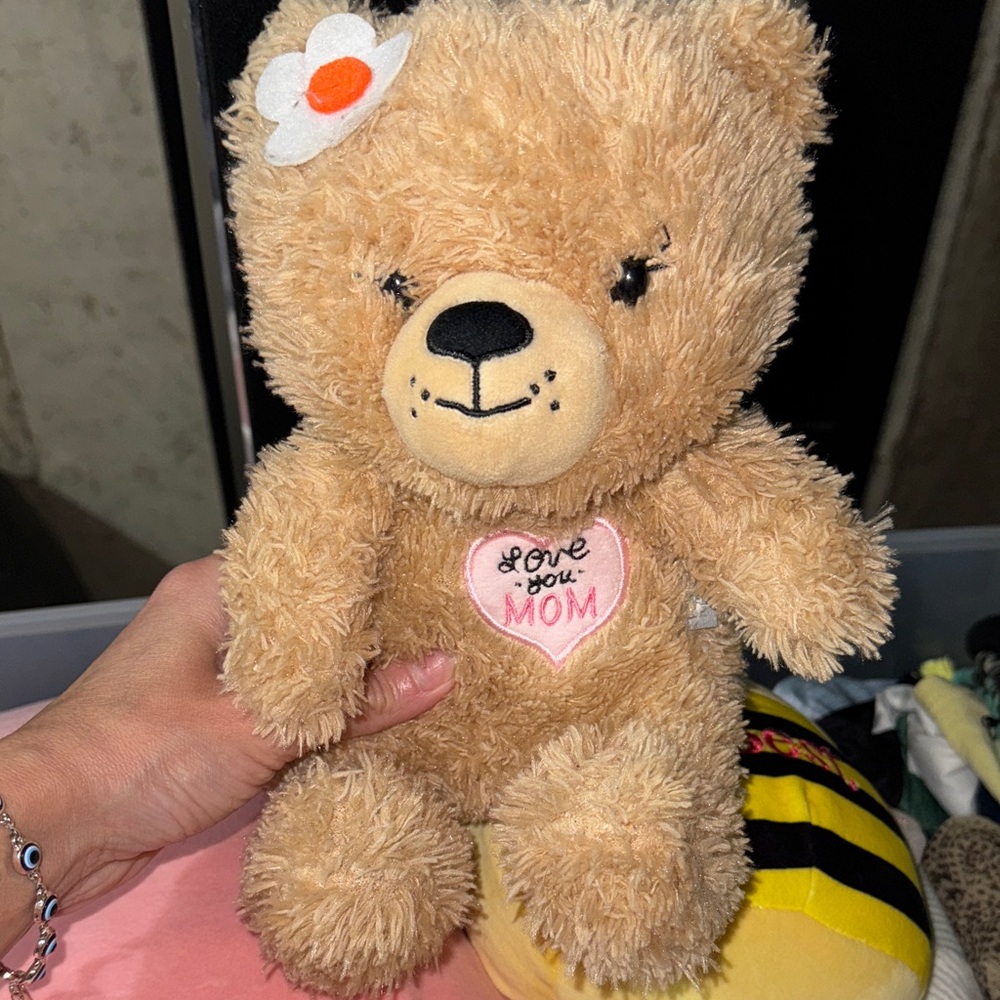 Hallmark Tan Teddy Bear with Heart and Flower